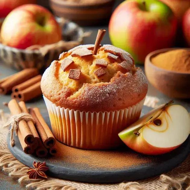 Muffin Integral de Maçã com Canela - 230 kcal