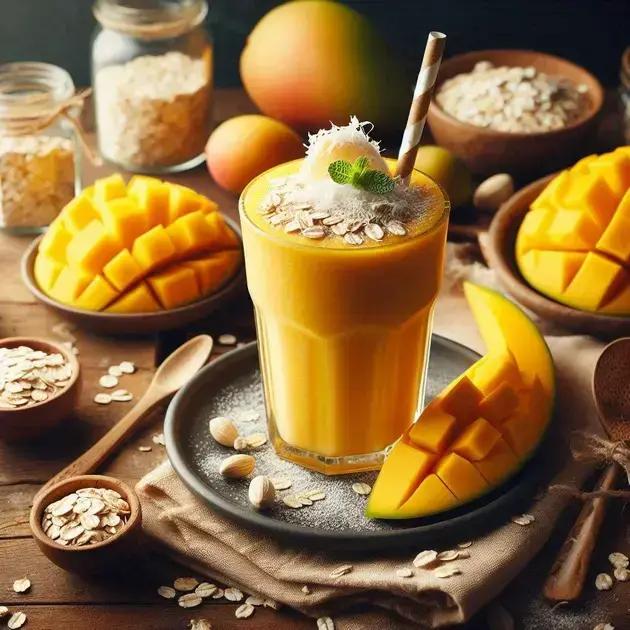 Smoothie de Manga com Aveia e Coco Ralado – 230 kcal